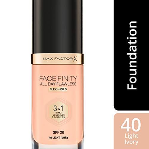 Max Factor Facefinity All Day Flawless Flexi-Hold 3in1 gruntas Maskuoklis Foundation SPF20 40, 30 ml