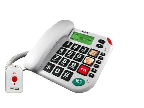 Telefonas stacionarus Maxcom KXT 481 SOS Baltas