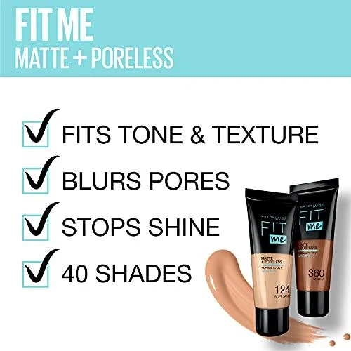 Makiažo pagrindas Maybelline Fit Me Matte+Poreless (115 Ivory) 30ml