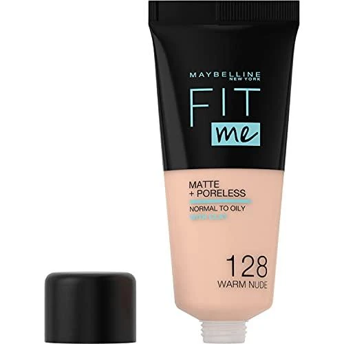 Makiažo pagrindas Maybelline Fit Me Matte+Poreless (128 Warm Nude) 30ml