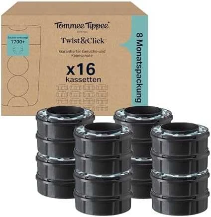 TOMMEE TIPPEE SANGENIC TWIST AND CLICK ADVANCED KASETĖS, 16 VNT. RINKINYS