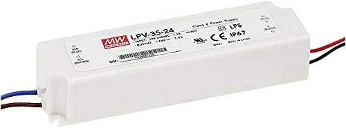 Impulsinis maitinimo šaltinis LED 24V 36W 1.5A, IP67, MEAN WELL LPV-35-24