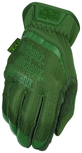 Mechanix Wear Pirštinės Mechanix FastFit® Olive Drab, žalios XL dydis. Rauktas rankogalis, dirbtinė oda, TrekDry®