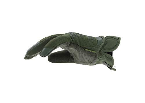 Mechanix Wear Pirštinės Mechanix FastFit® Olive Drab, žalios XL dydis. Rauktas rankogalis, dirbtinė oda, TrekDry®