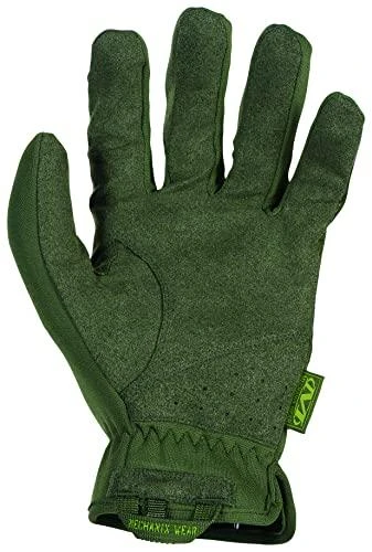 Mechanix Wear Pirštinės Mechanix FastFit® Olive Drab, žalios M dydis. Rauktas rankogalis, dirbtinė oda, TrekDry®