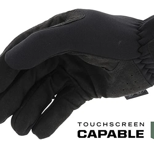 Mechanix Wear Pirštinės Mechanix FastFit® juodos, XXL dydis. Rauktas rankogalis, 0.6 mm dirbtinė oda, TrekDry®, touchscreen technologija
