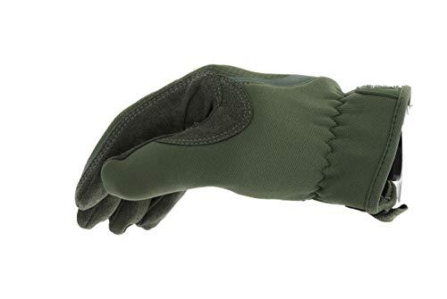 Mechanix Wear Pirštinės Mechanix FastFit® Olive Drab, žalios XL dydis. Rauktas rankogalis, dirbtinė oda, TrekDry®