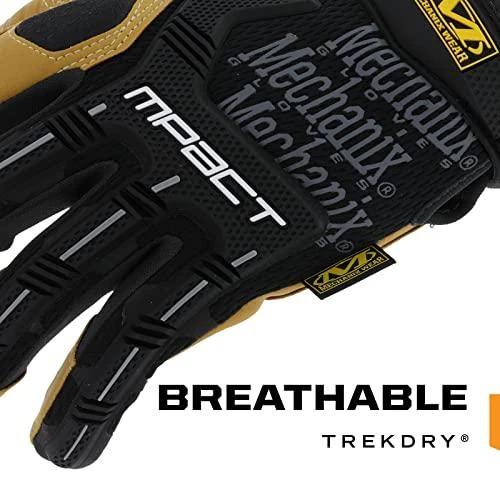 Mechanix Wear Pirštinės Mechanix Material4X M-Pact® M dydis. Velcro, TrekDry®, dirbtinė oda 4X, delno, krumplių, Armortex®, pirštų apsauga, D30® apsauga nuo vibracijos
