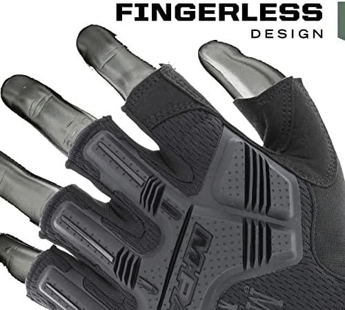 Mechanix M-Pact bepirštės darbo pirštinės su apsaugomis