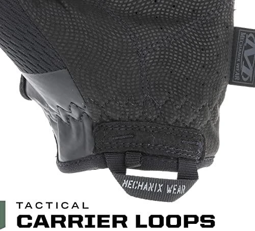 Mechanix Wear Pirštinės Mechanix Specialty 0.5 visos juodos M. 0,5mm storio delnas. Velcro, dirbtinė oda, TrekDry®, Lycra