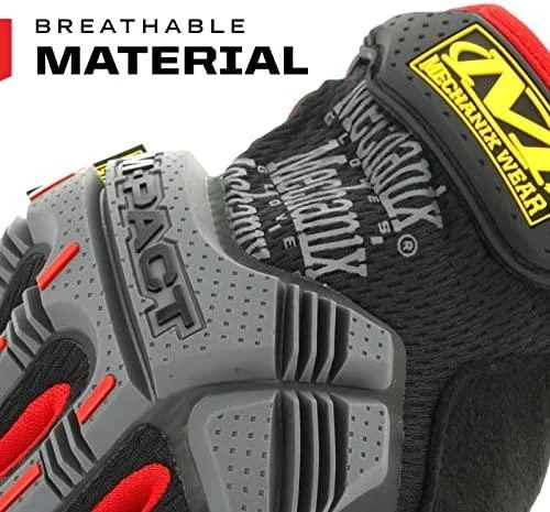 Mechanix Wear Pirštinės Mechanix M-Pact® 52 juodos/raudonos S dydis. Velcro, TrekDry®, dirbtinė oda, delno, krumplių, Armortex®, pirštų apsauga, D30® apsauga nuo vibracijos