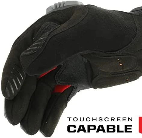 Mechanix M-Pact pirštinių detalė su lietimui jautriais pirštais