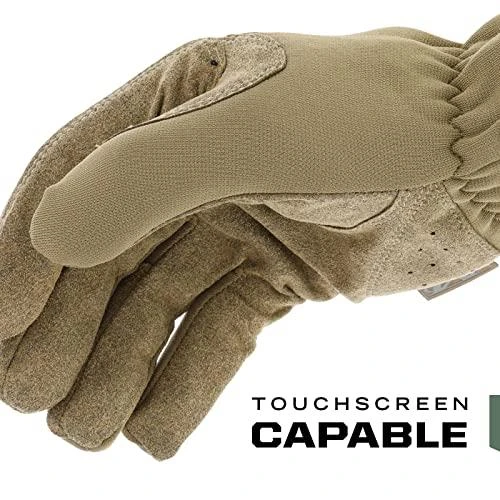 Mechanix Wear Pirštinės Mechanix FastFit® Coyote, M dydis. Rauktas rankogalis, 0.6 mm dirbtinė oda, TrekDry®, touchscreen technologija