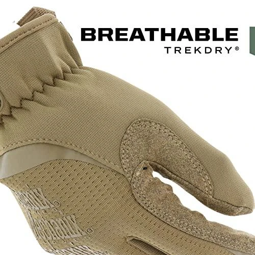 Mechanix Wear Pirštinės Mechanix FastFit® Coyote, M dydis. Rauktas rankogalis, 0.6 mm dirbtinė oda, TrekDry®, touchscreen technologija