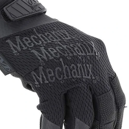 Mechanix Wear Pirštinės Mechanix Specialty 0.5 visos juodos M. 0,5mm storio delnas. Velcro, dirbtinė oda, TrekDry®, Lycra
