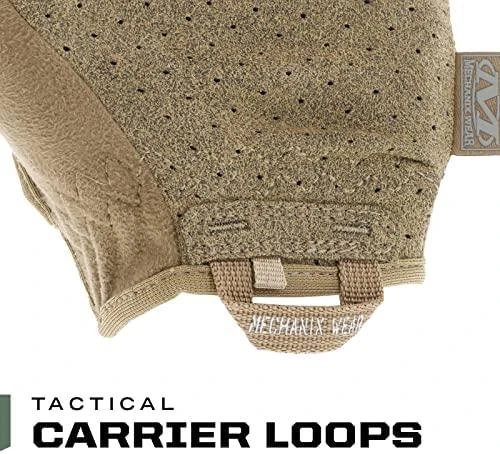 Mechanix Wear Pirštinės Mechanix SPECIALTY VENT, su skylutėmis ventiliacijai, Coyote M dydis. Velcro, dirbtinė 0.6mm oda.touchscreen technologija