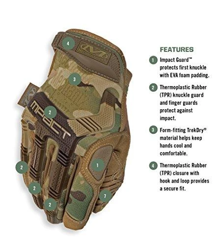 Mechanix Wear Pirštinės Mechanix M-Pact® 78 Multicam® XXL dydis. Velcro, TrekDry®, dirbtinė oda, delno, krumplių, Armortex®, pirštų apsauga, D30® apsauga nuo vibracijos