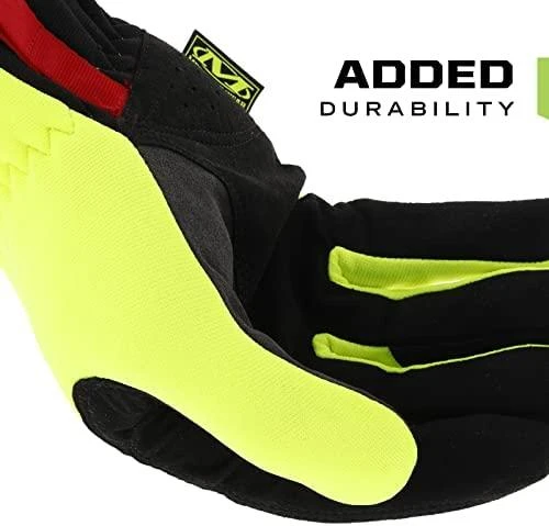 Mechanix Wear PirštinėsFastFit® HiViz geltonos 9/M dydis. Rauktas rankogalis, dirbtinė oda, TrekDry®, šviesą atspindintys užrašai