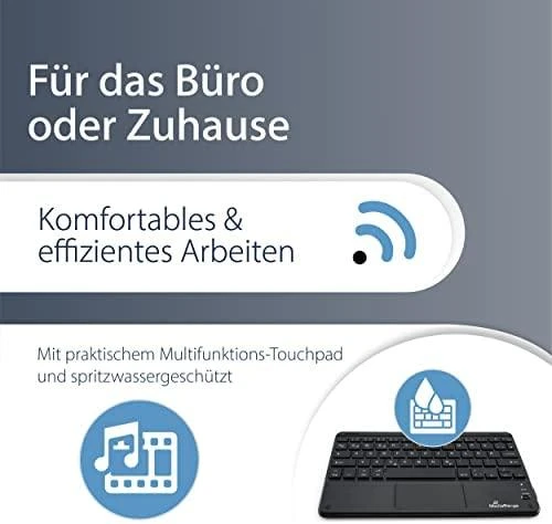 MediaRange Belaidė klaviatūra 64 Tasten Touchpad DE juodas