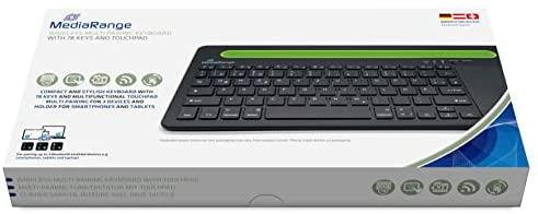 MediaRange Belaidė klaviatūra 78 Tasten Touchpad DE juodas