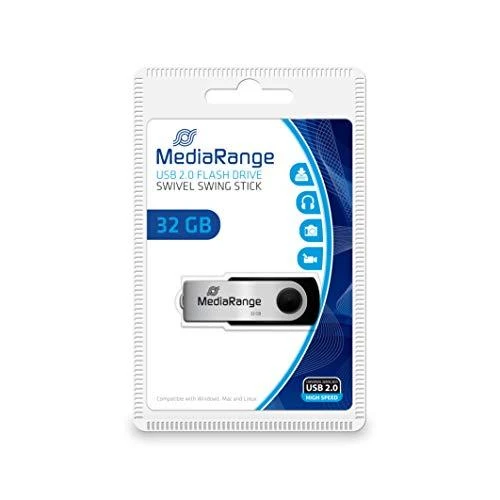 STICK 32GB MEDIARANGE MR911 Juodas - Sidabrinė