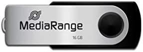 Pendrive MediaRange MR910-3 16GB Juodas, Sidabrinė