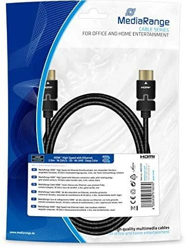 MediaRange HDMI kabelis 2m pakuotėje