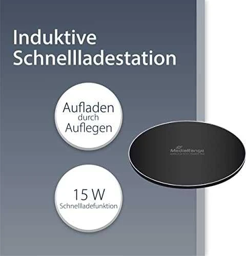 Įkroviklis MediaRange MediaRange induktive Schnellladest. f. Smartphones 15W schw