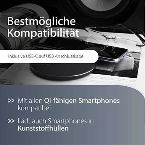 Įkroviklis MediaRange MediaRange induktive Schnellladest. f. Smartphones 15W schw