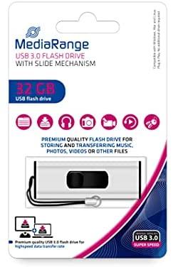 STICK 32GB USB 3.2 MEDIARANGE MR916 USB Typ-A - Dia - Juodas - Sidabrinė