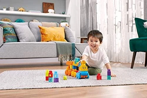 Rinkinys MEGA BLOKS ,,Grojantis traukinys" (50 det.)