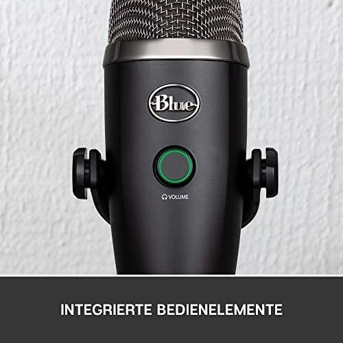 Blue Logitech G Mėlyna Yeti Nano (juodas) kondensatorinis mikrofonas