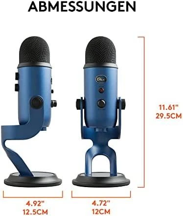 Blue Mėlyna Mikrofonas Mėlyna Yeti USB - Mėlyna spalva