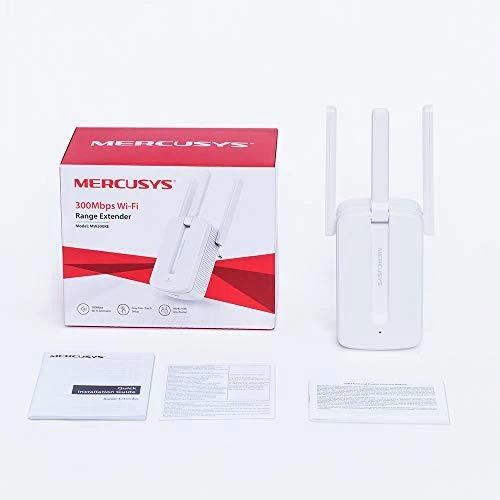 TP-Link „Mercusys“ | „Wi-Fi“ diapazono ilgintuvas | MW300RE | 802.11n | 2,4 GHz | 300 Mbit/s | be PoE | Antenos tipas: 3 išorinės