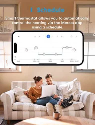 Meross MTS200 Wi-Fi termostatas veikia su Apple Homekit, SmartThings