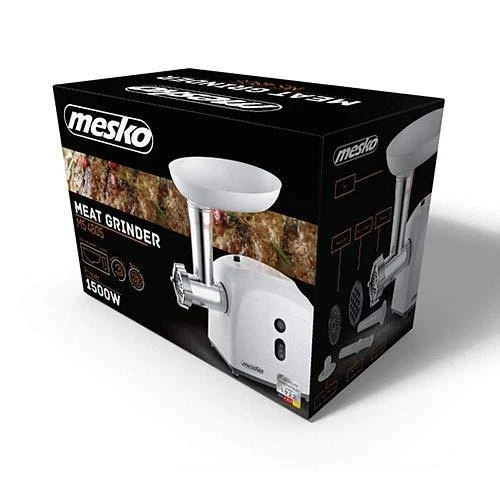 Mėsmalė Mesko | Mesko MS 4805 | Baltas | Middle size sieve, mince sieve, poppy sieve, plunger, sausage filler, kibbe attachment
