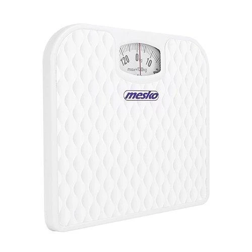 Virtuvinės svarstyklės Mesko | Mastelis | MS 8160 | Mechaninis | Didžiausias svoris (keliamoji galia) 130 kg | Tikslumas 1000 g | Baltas
