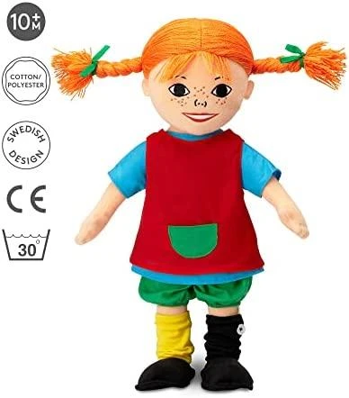Pippi Langstrump PIPPI Pliušinė Pepė Ilgakojinė, 40 cm
