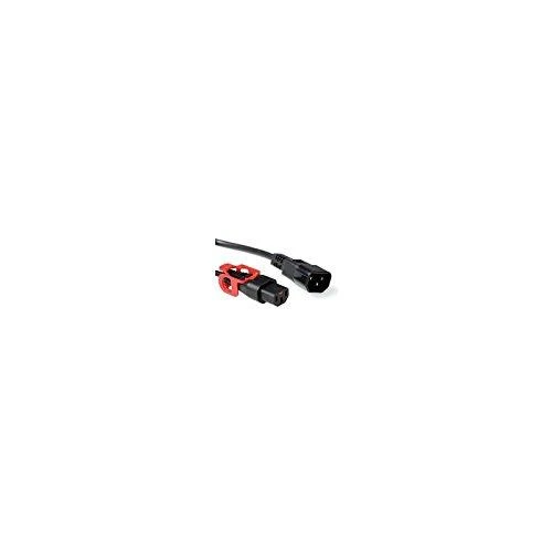 MicroConnect Assmann Electronic ASM IEC-PC1387 maitinimo kabelis, C14 kištukas, H05VV-F 3 X 1,00 mm2 iki C13 IEC LOCK 3 m raudonas
