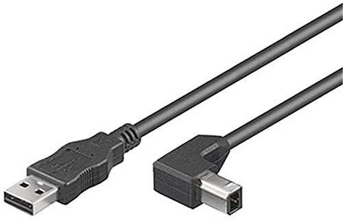 Kabelis USB MicroConnect USB-A - USB-B 3 m Juodas (USBAB3ANGLED)