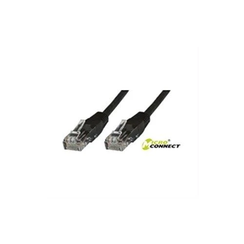 MicroConnect U/UTP CAT5e 0.5M Juodas PVC (B-UTP5005S)