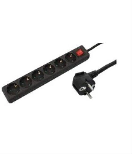 MicroConnect maitinimo juosta 6 lizdai 1,8 m juoda (GRU006B)