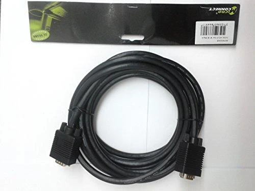 Juodas VGA laidas su jungtimis