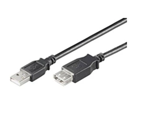 USB kabelis MicroConnect USB-A - USB-A 5 m Juodas (USBAAF5B)