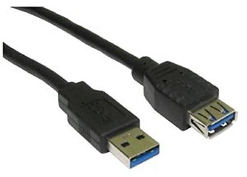 Kabelis USB MicroConnect USB-A - USB-A 3 m Juodas (USB3.0AAF3B)