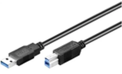 Kabelis USB MicroConnect USB-A - USB-B 1 m Juodas (USB3.0AB1B)