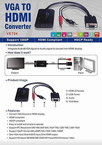 Adapteris AV MicroConnect D-Sub (VGA) – HDMI + USB-A + 3,5 mm juoda lizdas (MONGGHDMI)