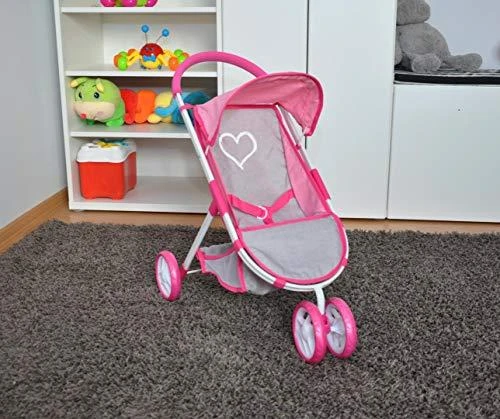 MILLY MALLY 2728 Susie Prestige lėlių vežimėlis rožinis