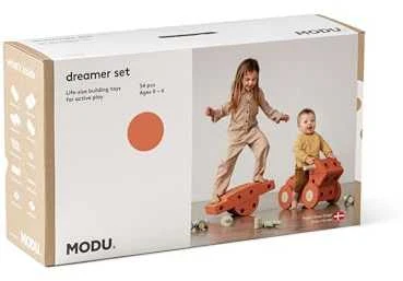 Modu Dreamer Blocks 12in1 – dideli, kūrybingi blokeliai iš EPP putų | Sudegė Oranžinis
