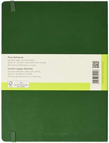 Moleskine Pastabos Classic XL 19x25 tt. sklandžiai žalia miRtle